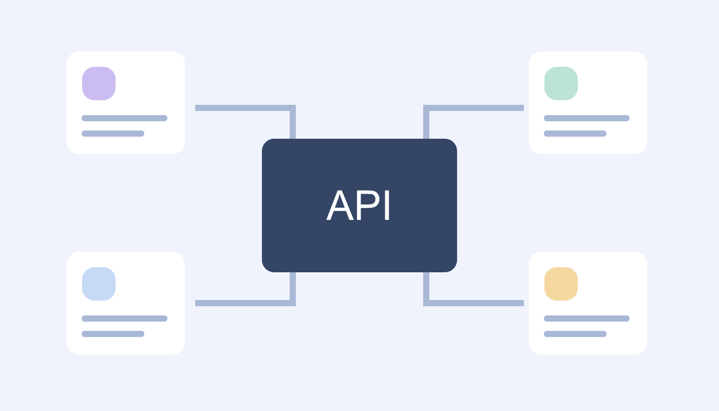 «API және интеграциялар» иллюстрациясы